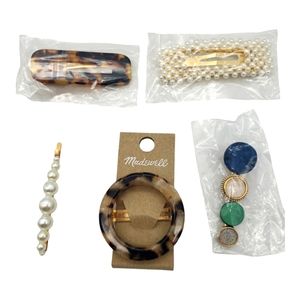 Barrette/Bobby Pin Bundle includes Madewell Circle Torti Multi 5 pc set